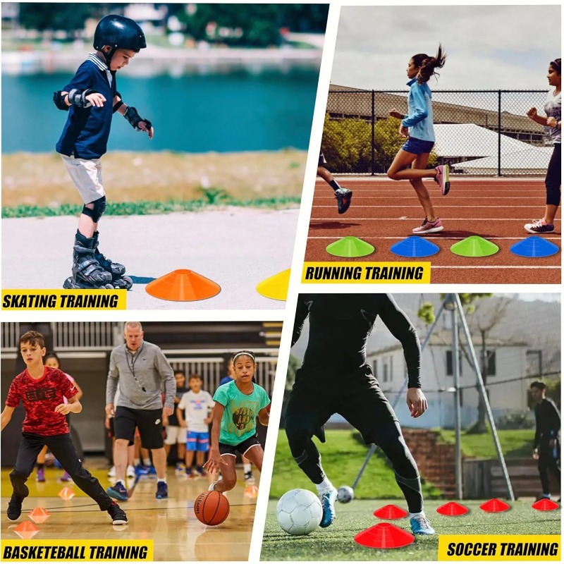 قرص علامة كرة قدم سميك بفتحة د - مراجعة Football Training Cone وسعره
