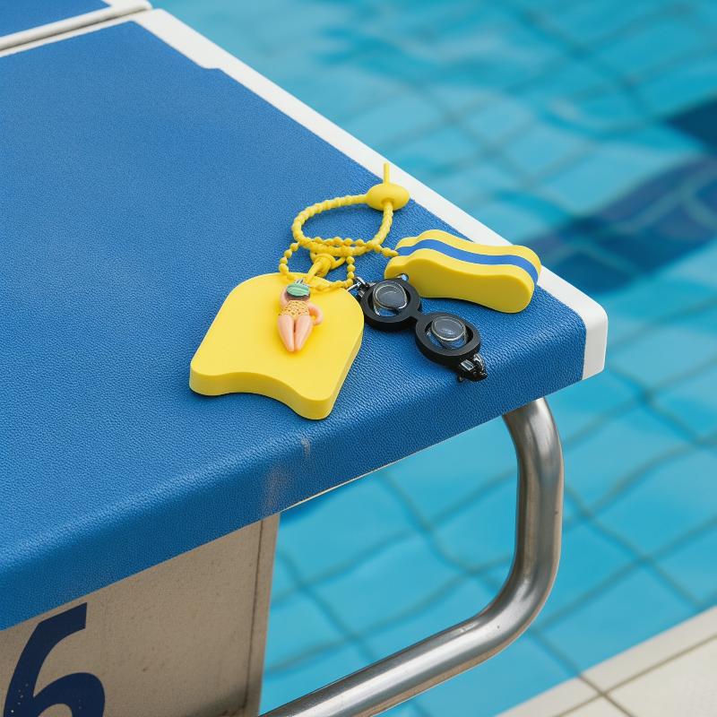 (N) سلسلة مفاتيح بتصميم السباح - مراجعة Swimming Kickboard وسعره